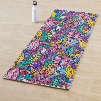 Vibrant Colorful Nature Patterned Yoga Mat