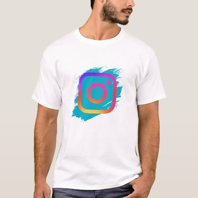 Vibrant Colorful Splash Logo Art - Modern Artistic T-Shirt (Front)
