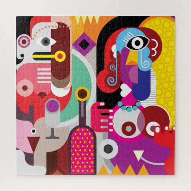 Vibrant colour abstract pattern jigsaw puzzle (Vertical)