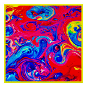 Vibrant Colour Blast Pattern Poster