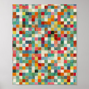 Vibrant Colour Blocks: Colour Theory Blend Poster