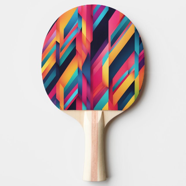 Vibrant Colour Blocks Ping Pong Paddle (Front)