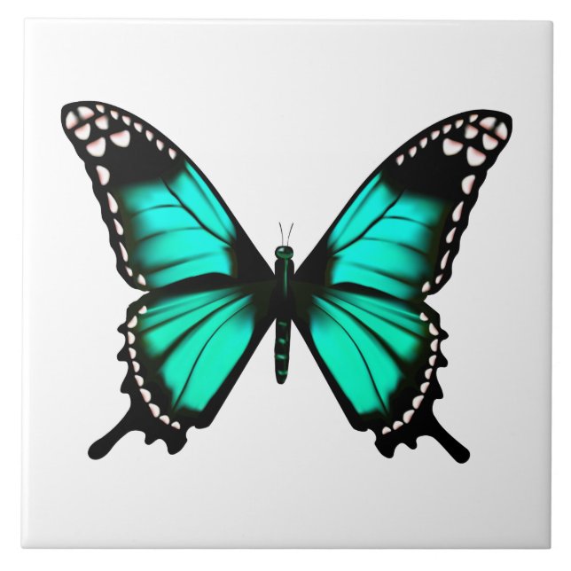vibrant colour butterfly ceramic tile (Front)