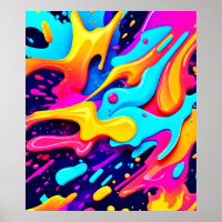 Vibrant Colour Chaos Art