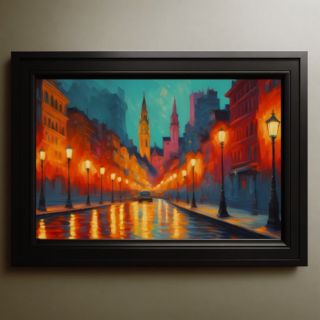 Vibrant Colour Cityscape Fauvism Impressionist 3:2 Poster (Creator Uploaded)