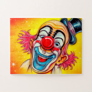 Vibrant colour clown background jigsaw puzzle