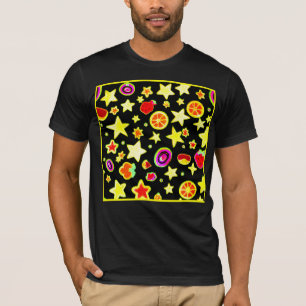 Vibrant Colour Explosion Star Pattern T-Shirt