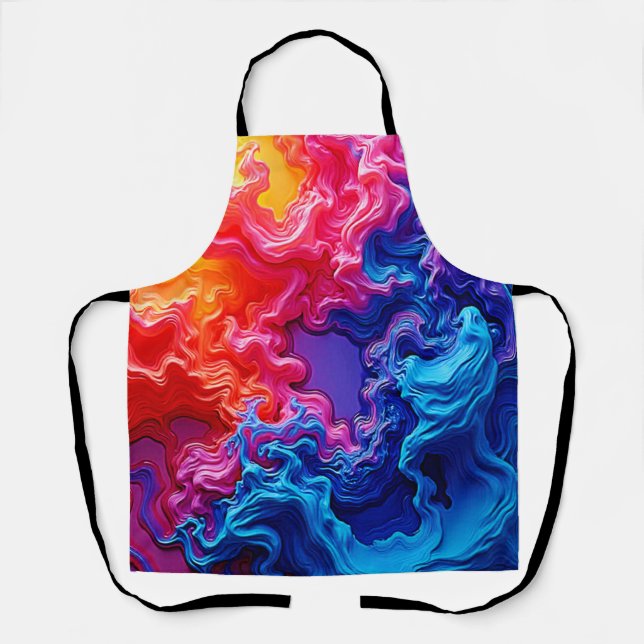 Vibrant Colour Fusion Art Apron (Front)