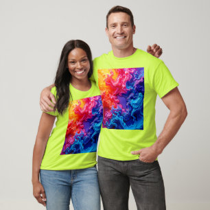 Vibrant Colour Fusion Art T-Shirt