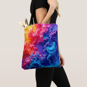 Vibrant Colour Fusion Art Tote Bag