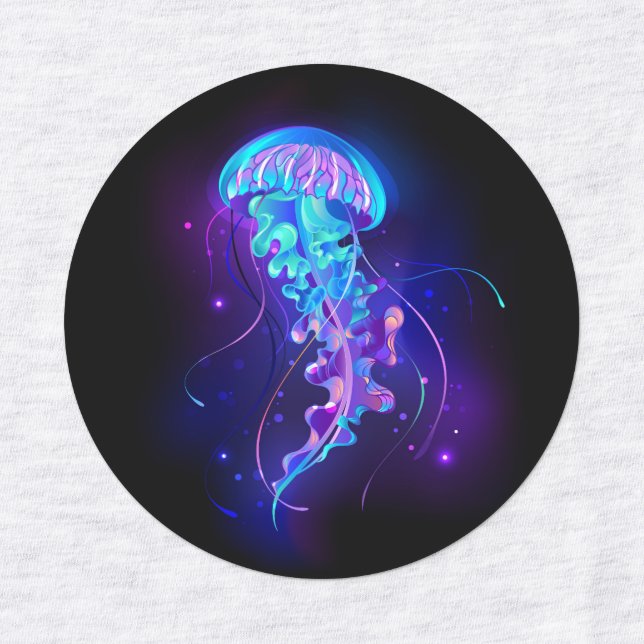 Vibrant Colour Glowing Jellyfish (Design 1)