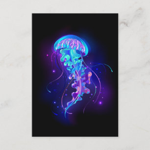 Vibrant Colour Glowing Jellyfish Advice Card