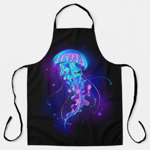 Vibrant Colour Glowing Jellyfish Apron