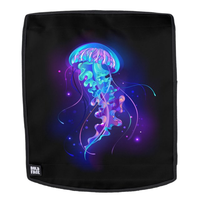 Vibrant Colour Glowing Jellyfish Backpack (Removable Face)