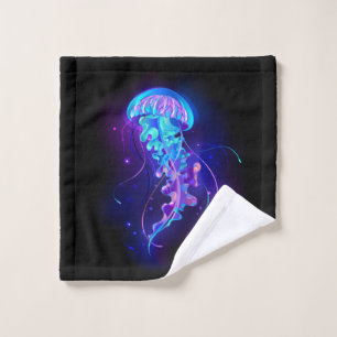 Vibrant Colour Glowing Jellyfish Bath Towel Set