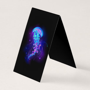 Vibrant Colour Glowing Jellyfish Business Card
