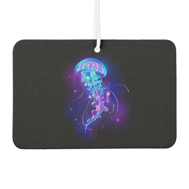 Vibrant Colour Glowing Jellyfish Car Air Freshener (Front)