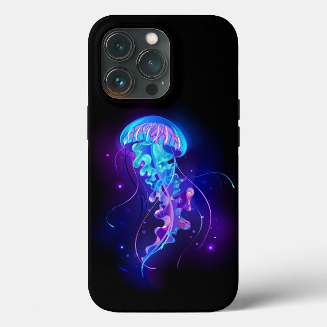 Vibrant Colour Glowing Jellyfish Case-Mate iPhone Case (Back)