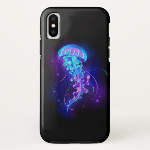 Vibrant Colour Glowing Jellyfish iPhone XS Case