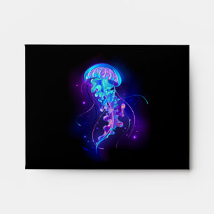 Vibrant Colour Glowing Jellyfish Envelope