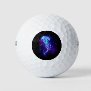 Vibrant Colour Glowing Jellyfish Golf Balls