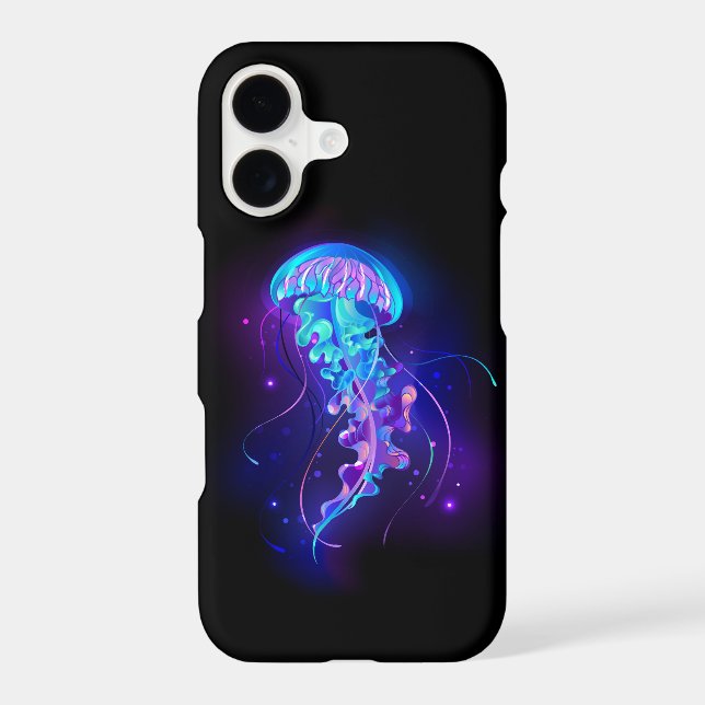 Vibrant Colour Glowing Jellyfish iPhone Case (Back)