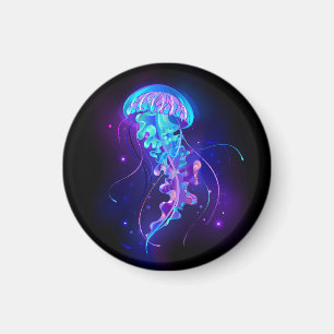 Vibrant Colour Glowing Jellyfish Magnet