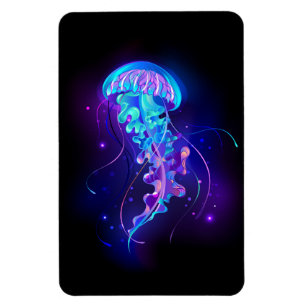 Vibrant Colour Glowing Jellyfish Magnet