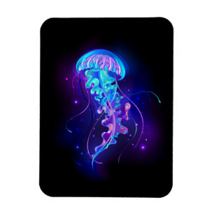 Vibrant Colour Glowing Jellyfish Magnet