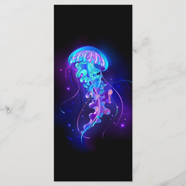 Vibrant Colour Glowing Jellyfish Menu (Front)
