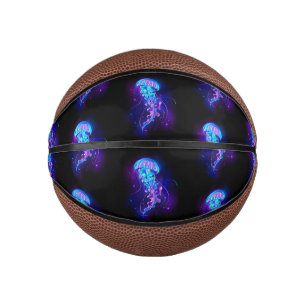 Vibrant Colour Glowing Jellyfish Mini Basketball