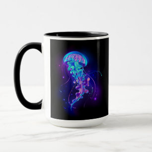 Vibrant Colour Glowing Jellyfish Mug