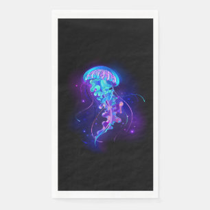 Vibrant Colour Glowing Jellyfish Napkin