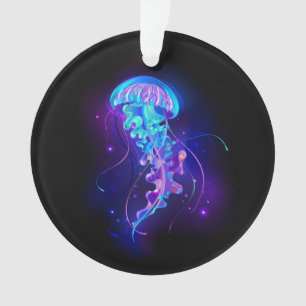 Vibrant Colour Glowing Jellyfish Ornament