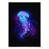 Vibrant Colour Glowing Jellyfish