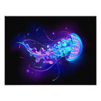 Vibrant Colour Glowing Jellyfish