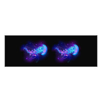 Vibrant Colour Glowing Jellyfish