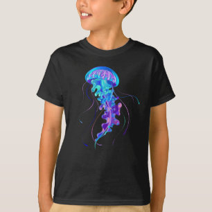 Vibrant Colour Glowing Jellyfish T-Shirt