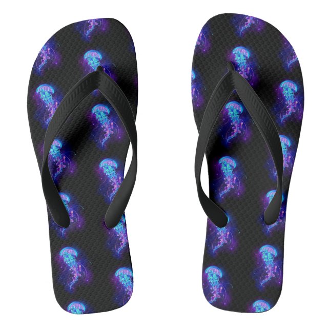 Vibrant Colour Glowing Jellyfish Thongs (Footbed)
