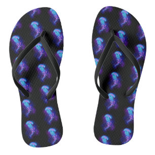 Vibrant Colour Glowing Jellyfish Thongs