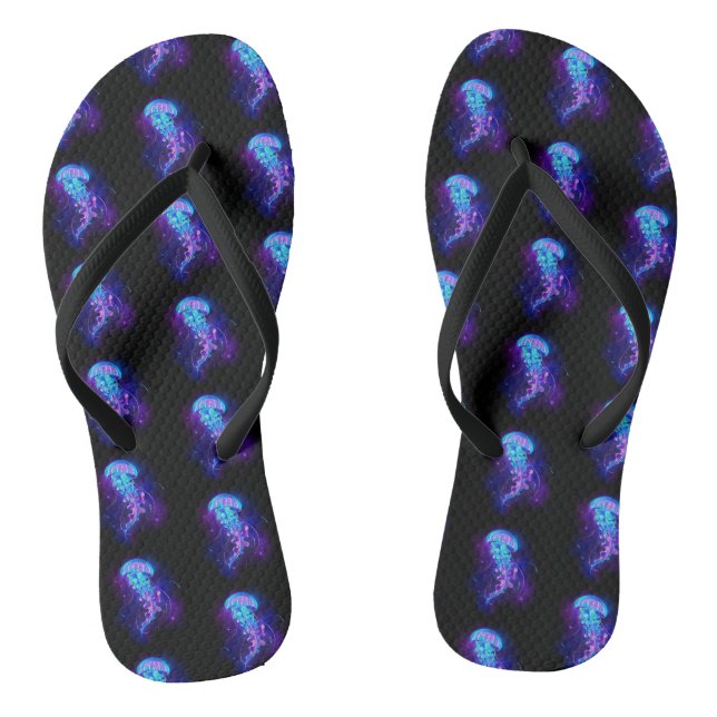 Vibrant Colour Glowing Jellyfish Thongs (Footbed)