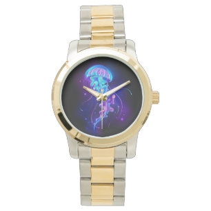 Vibrant Colour Glowing Jellyfish Watch