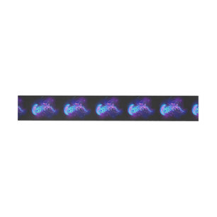 Vibrant Colour Glowing Jellyfish Wraparound Address Label