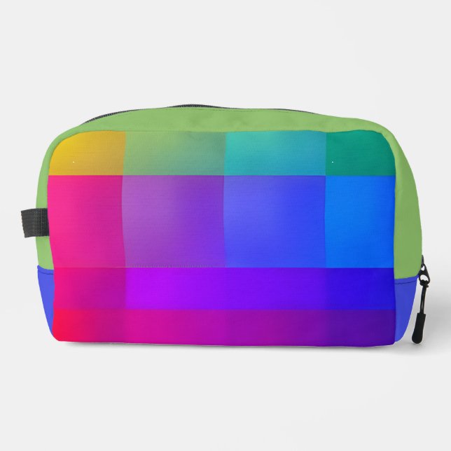 Vibrant Colour Grid  Dopp Kit (Front)
