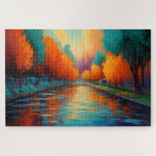 Vibrant Colour Landscape Fauvism Impressionist Jigsaw Puzzle
