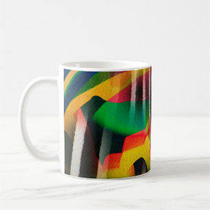 vibrant colour mixed digital pattern design made w coffee mug