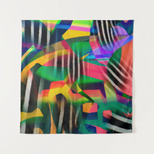 vibrant colour mixed digital pattern design made w tapestry