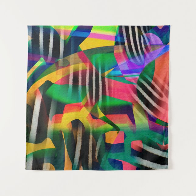 vibrant colour mixed digital pattern design made w tapestry (Front)