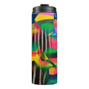 vibrant colour mixed digital pattern design made w thermal tumbler