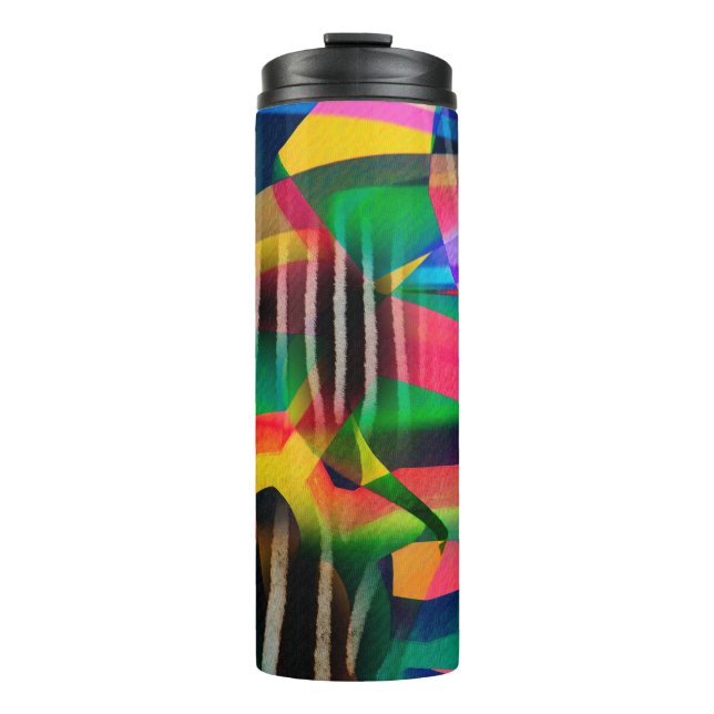 vibrant colour mixed digital pattern design made w thermal tumbler (Front)